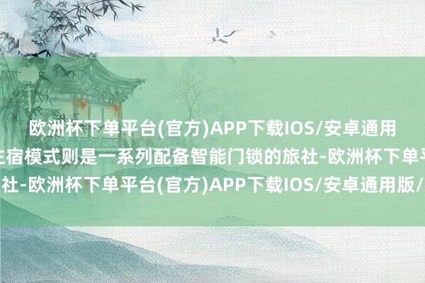 欧洲杯下单平台(官方)APP下载IOS/安卓通用版/手机版而我遴荐的住宿模式则是一系列配备智能门锁的旅社-欧洲杯下单平台(官方)APP下载IOS/安卓通用版/手机版