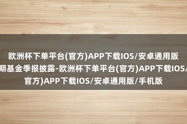 欧洲杯下单平台(官方)APP下载IOS/安卓通用版/手机版凭证最新一期基金季报披露-欧洲杯下单平台(官方)APP下载IOS/安卓通用版/手机版