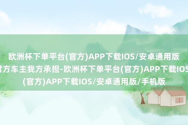 欧洲杯下单平台(官方)APP下载IOS/安卓通用版/手机版系数耗损由对方车主我方承担-欧洲杯下单平台(官方)APP下载IOS/安卓通用版/手机版