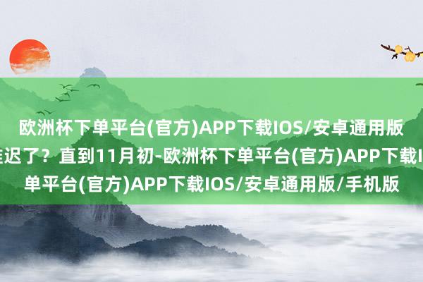 欧洲杯下单平台(官方)APP下载IOS/安卓通用版/手机版照旧经由稍许推迟了？直到11月初-欧洲杯下单平台(官方)APP下载IOS/安卓通用版/手机版