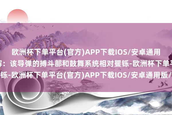欧洲杯下单平台(官方)APP下载IOS/安卓通用版/手机版这一分量讲解：该导弹的搏斗部和鼓舞系统相对矍铄-欧洲杯下单平台(官方)APP下载IOS/安卓通用版/手机版